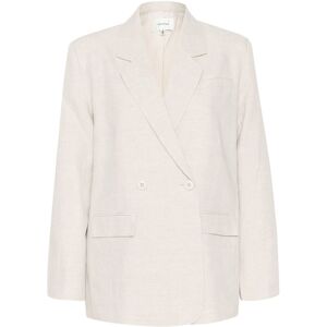Gestuz Lizagz Linen Blazer Noos 40 Cream 40 Gestuz Lizagz Linen Blazer Noos 40 Cream 40