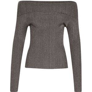 Gestuz Silvigz Rib Ls Off Shoulder M Grey M Gestuz Silvigz Rib Ls Off Shoulder M Grey M
