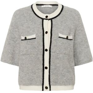 Gestuz Gzalpha Contrast Cardigan L Grey L Gestuz Gzalpha Contrast Cardigan L Grey L