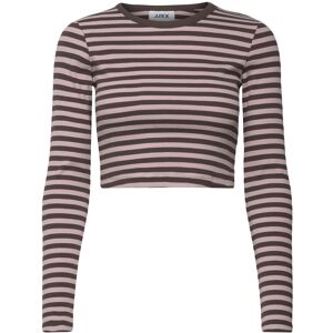 JJXX Jxfeline Str Ls Stripe Rib Tee Jrs Noos S Brown S JJXX Jxfeline Str Ls Stripe Rib Tee Jrs Noos S Brown S