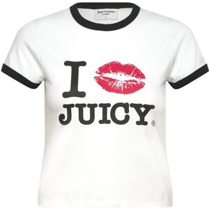 Juicy Couture I ‘Kiss’ Jc Fitted Ringer Tee M White M Juicy Couture I ‘Kiss’ Jc Fitted Ringer Tee M White M