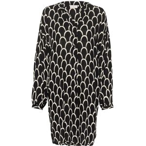 Kaffe Kaamber Pleat Dress Printed 36 Black 36 Kaffe Kaamber Pleat Dress Printed 36 Black 36