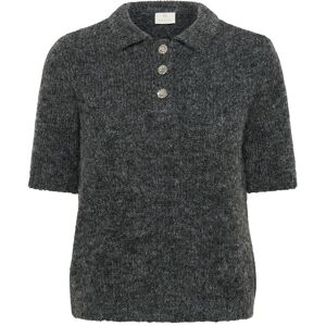 Kaffe Kaemilie Polo Pullover XXL Grey XXL Kaffe Kaemilie Polo Pullover XXL Grey XXL