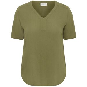Kaffe Curve Kcami Ss Blouse 52 Khaki 52 Kaffe Curve Kcami Ss Blouse 52 Khaki 52
