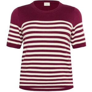 Kaffe Curve Kclizzy Striped Pullover L Burgundy L Kaffe Curve Kclizzy Striped Pullover L Burgundy L