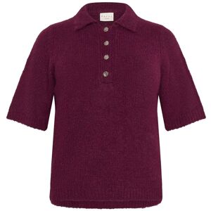 Kaffe Curve Kcemilia Polo Pullover XL Burgundy XL Kaffe Curve Kcemilia Polo Pullover XL Burgundy XL