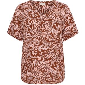 Kaffe Curve Kcami Ss Blouse Printed 46 Brown 46 Kaffe Curve Kcami Ss Blouse Printed 46 Brown 46