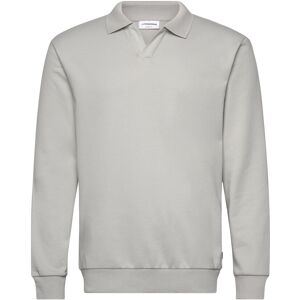 Lindbergh Jersey Split Neck W. Collar L/ M Grey M Lindbergh Jersey Split Neck W. Collar L/ M Grey M