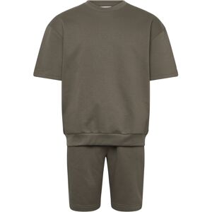 Lindbergh Oversized S/S Sweatshirt+Shorts XXL Khaki XXL Lindbergh Oversized S/S Sweatshirt+Shorts XXL Khaki XXL