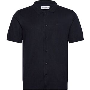 Lindbergh Ecovero S/S Cardigan W. Collar M Navy M Lindbergh Ecovero S/S Cardigan W. Collar M Navy M