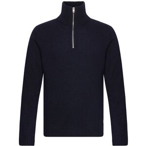 Lindbergh Lambswool Half Zip Knit Oversize Collar L Navy L Lindbergh Lambswool Half Zip Knit Oversize Collar L Navy L