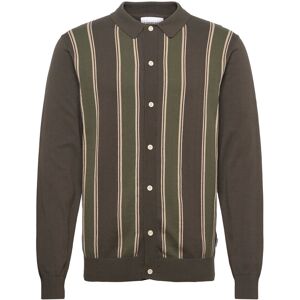 Lindbergh ?Knitted Polo Cardigan L/S M Khaki M Lindbergh ?Knitted Polo Cardigan L/S M Khaki M