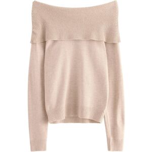 Lindex Sweater Knitted Fold Down 170 Beige 170 Lindex Sweater Knitted Fold Down 170 Beige 170