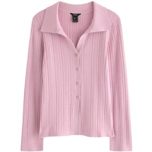 Lindex Ribbed Cardigan L Pink L Lindex Ribbed Cardigan L Pink L