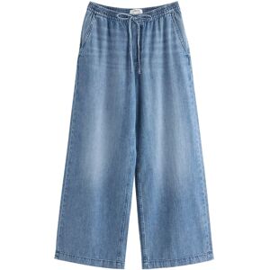 Lindex Wide Denim Trousers With Elastic Waist 36/38 Blue 36/38 Lindex Wide Denim Trousers With Elastic Waist 36/38 Blue 36/38