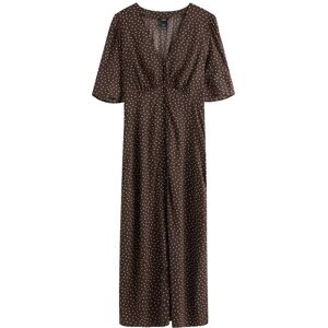 Lindex Midi Dress With Puff Sleeves XS Brown XS Lindex Midi Dress With Puff Sleeves XS Brown XS