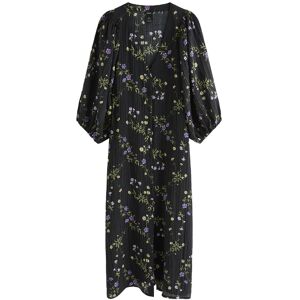 Lindex Long-Sleeved Midi Dress L Black L Lindex Long-Sleeved Midi Dress L Black L
