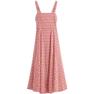 Lindex Midi Dress In Seersucker L Red L Lindex Midi Dress In Seersucker L Red L