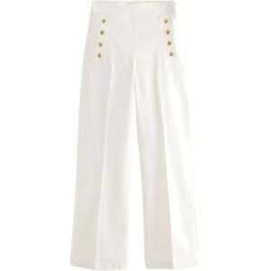 Lindex Wide Trousers With Cropped Length 38 White 38 Lindex Wide Trousers With Cropped Length 38 White 38