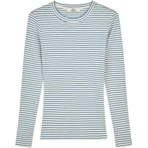 Mads Nørgaard 2X2 Cotton Stripe Tuba Tee Ls M Blue M Mads Nørgaard 2X2 Cotton Stripe Tuba Tee Ls M Blue M
