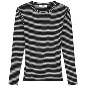 Mads Nørgaard 2X2 Cotton Stripe Tuba Tee Ls M Black M Mads Nørgaard 2X2 Cotton Stripe Tuba Tee Ls M Black M