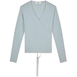 Mads Nørgaard 2X2 Cotton Stripe Susi Ls Top S Blue S Mads Nørgaard 2X2 Cotton Stripe Susi Ls Top S Blue S