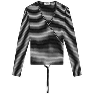 Mads Nørgaard 2X2 Cotton Stripe Susi Ls Top S Black S Mads Nørgaard 2X2 Cotton Stripe Susi Ls Top S Black S