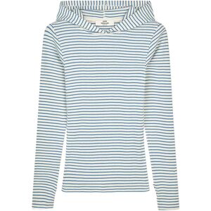 Mads Nørgaard 2X2 Cotton Stripe Tutti Hood M Blue M Mads Nørgaard 2X2 Cotton Stripe Tutti Hood M Blue M