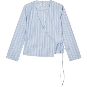 Mads Nørgaard Mia Poplin Pam Wrap Top 42 Blue 42 Mads Nørgaard Mia Poplin Pam Wrap Top 42 Blue 42