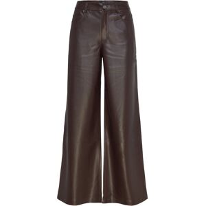 Mango Straight-Leg Faux-Leather Trousers 34 Brown 34 Mango Straight-Leg Faux-Leather Trousers 34 Brown 34