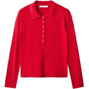 Mango Long-Sleeved Polo-Neck Sweater XS Red XS Mango Long-Sleeved Polo-Neck Sweater XS Red XS