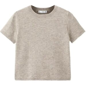 Mango Short-Sleeved Knitted Sweater S Grey S Mango Short-Sleeved Knitted Sweater S Grey S
