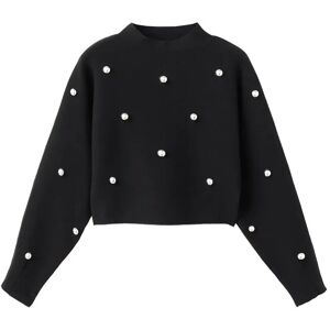 Mango Perkins-Neck Sweater With Spheres M Black M Mango Perkins-Neck Sweater With Spheres M Black M