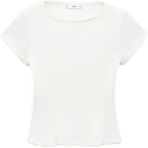 Mango A-Line Cotton Tee S White S Mango A-Line Cotton Tee S White S