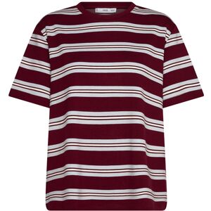 Mango Striped Short-Sleeved T-Shirt M Burgundy M Mango Striped Short-Sleeved T-Shirt M Burgundy M
