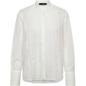 Mango Blouse With Lace Trim Details S White S Mango Blouse With Lace Trim Details S White S