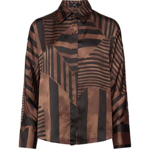 Mango Striped Satin Blouse S Brown S Mango Striped Satin Blouse S Brown S