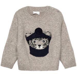 Mango Knitted Sweater With Bear Detail 12-18M Grey 12-18M Mango Knitted Sweater With Bear Detail 12-18M Grey 12-18M
