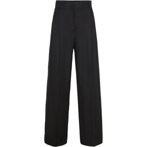 Mango Straight-Leg Cotton Pleated Trousers 36 Black 36 Mango Straight-Leg Cotton Pleated Trousers 36 Black 36