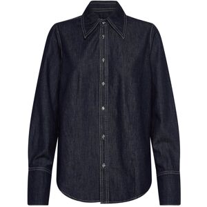 Mango Denim Shirt With Seams S Navy S Mango Denim Shirt With Seams S Navy S