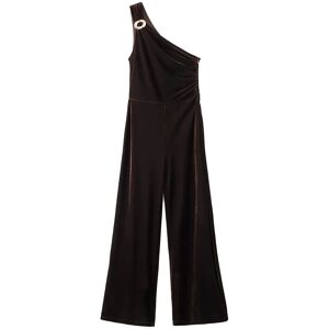Mango Velvet Jumpsuit With Metallic Detail M Brown M Mango Velvet Jumpsuit With Metallic Detail M Brown M