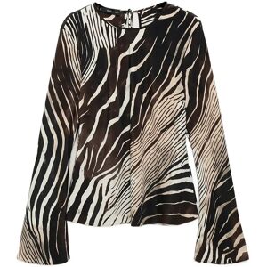 Mango Zebra Print Blouse XS Black XS Mango Zebra Print Blouse XS Black XS