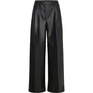 Mango Wide Leg Faux-Leather Trousers 36 Black 36 Mango Wide Leg Faux-Leather Trousers 36 Black 36