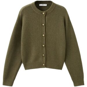 Mango Chunky-Knit Cardigan With Buttons XL Khaki XL Mango Chunky-Knit Cardigan With Buttons XL Khaki XL
