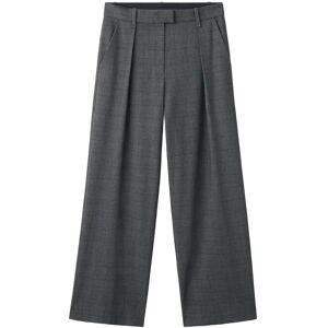 Mango Pleated Check-Print Suit Trousers 44 Grey 44 Mango Pleated Check-Print Suit Trousers 44 Grey 44