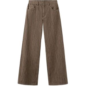 Mango Wide Leg Striped Jeans 46 Brown 46 Mango Wide Leg Striped Jeans 46 Brown 46