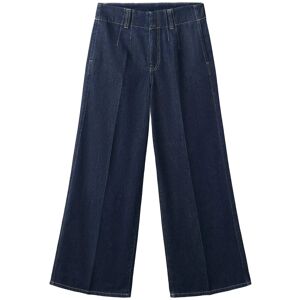 Mango Wide Leg Mid-Rise Jeans 46 Navy 46 Mango Wide Leg Mid-Rise Jeans 46 Navy 46