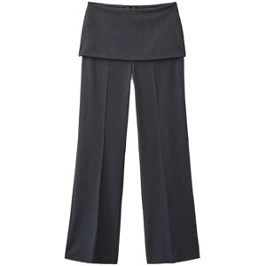 Mango Straight-Leg Trousers With A Mixed Design 36 Grey 36 Mango Straight-Leg Trousers With A Mixed Design 36 Grey 36