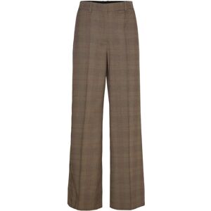 Mango Wool-Blend Check Trousers 34 Brown 34 Mango Wool-Blend Check Trousers 34 Brown 34