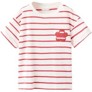 Mango Striped T-Shirt With Embroidered Detail 5-6 White 5-6 Mango Striped T-Shirt With Embroidered Detail 5-6 White 5-6
